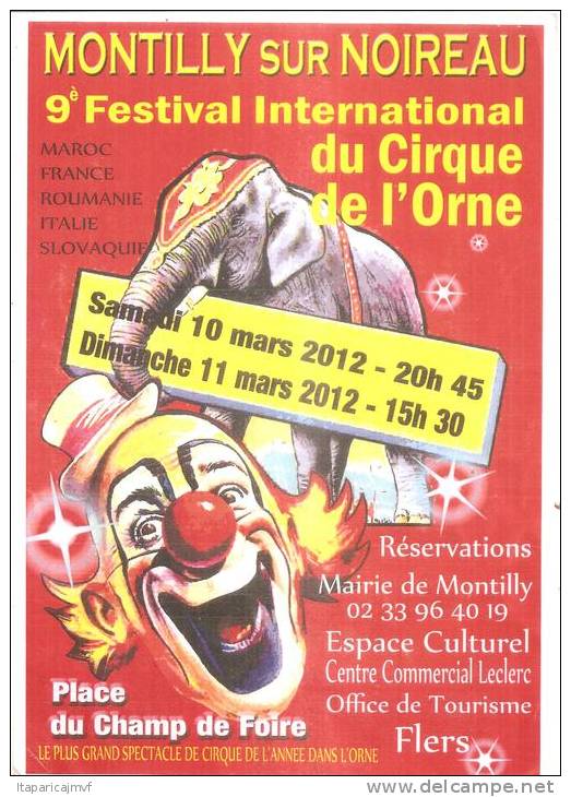 Affiche  9 Em Festival Cirque De Montilly 2012 ( Orne ) - Colecciones