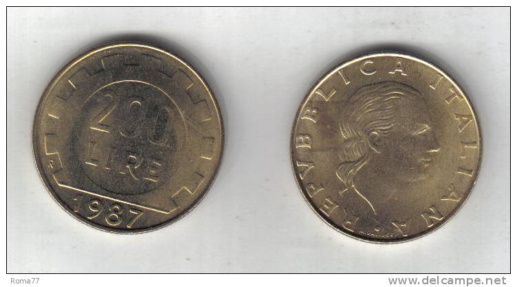 RedE - REPUBBLICA , 200 Lire Del 1987 Splendido Lotticino Da 5 Monete ! Vendita D'ingrosso - 200 Lire