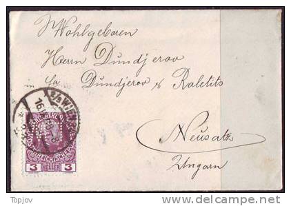 AUSTRIA - PERFINS ´´L.W.´´ INVERTED -   LEDERER  &  WOL  -  VISICARD In OFFICE LETTER - WIEN - 1908 - Perforadas