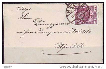 AUSTRIA - PERFINS  ´´J H C´´   -  VISITENKARTE In Small  LETTER - WIEN - 1908 - Perfins