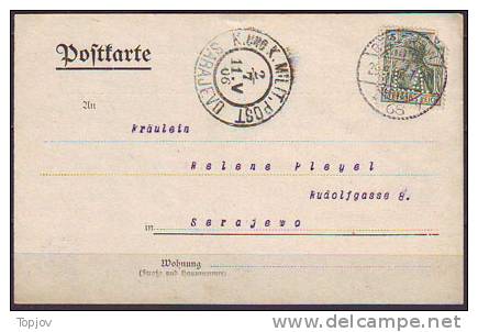 GERMANY - DEUTSCHE REICH  - PERFINS  ´´? L  A ´´   -  REDAKTION  ''WELT Der FRAU''  BERLIN To BOSNIA - 1906 - Perforiert/Gezähnt