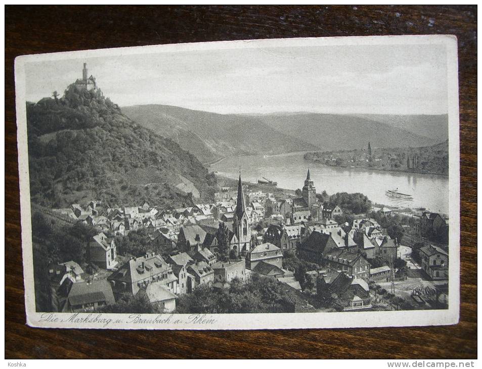 BRAUBACH AM RHEIN - Panorama Und Die Marksburg - Versandet 1932 - König  - Lot 160 - Braubach