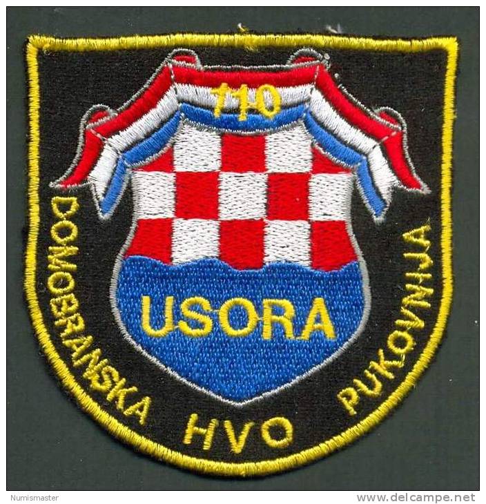 BOSNIA , HVO , 110 BRIGADE USORA - Escudos En Tela