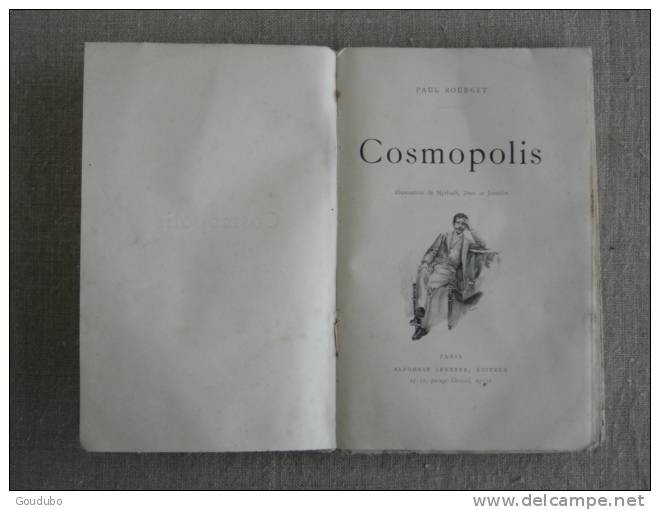 P. Bourget Cosmopolis Illustrations Myrbach, Duez, Jeanniot.Lemerre 1898. 20 Photos. - 1801-1900