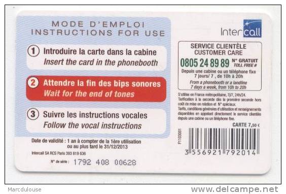 Intercall 7,50 €. Mariage D'enfants Avec Une Rose. Utilisable Depuis Les Cabines. Intercall SA RCS Paris. - Phonecards: Private Use