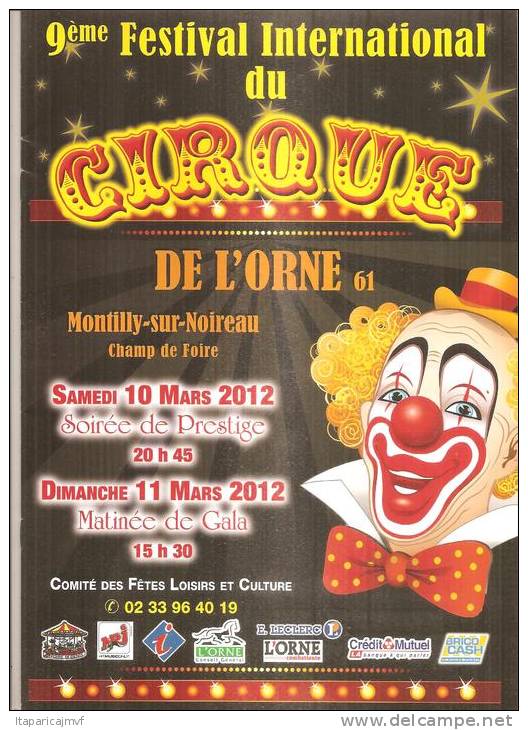 Programme 9 Em Festival Cirque De Montilly 2012  ( Orne ) - Collections