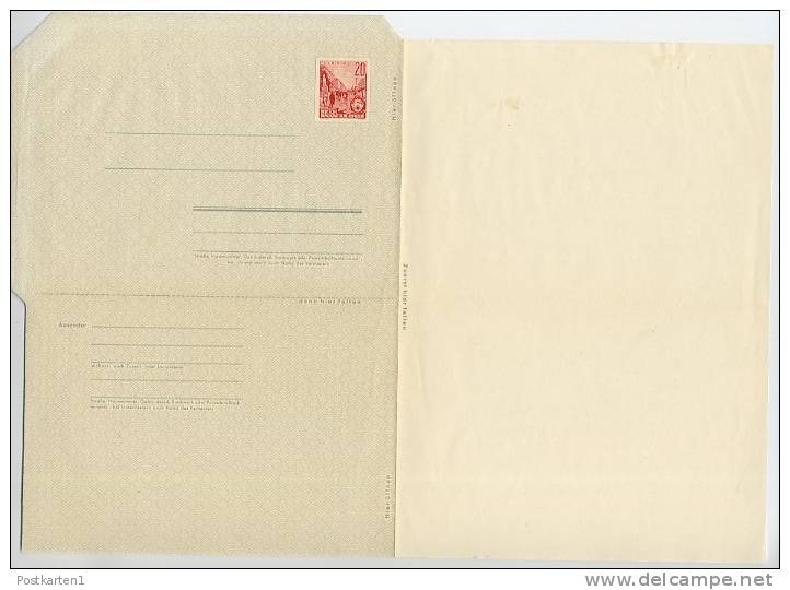 DDR  F1 A  Faltbrief  1957  Dünnes Papier **  1957  Kat. 12,00 € - Enveloppes - Neuves