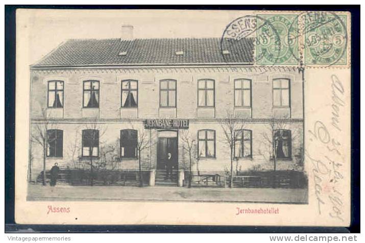 178430-Denmark, Assens, Jernbanehotellet, UDB, Stamps, 1905 PM, Bertelsens No 85 - Denemarken