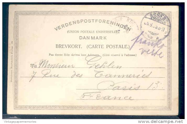 178430-Denmark, Assens, Jernbanehotellet, UDB, Stamps, 1905 PM, Bertelsens No 85 - Denmark