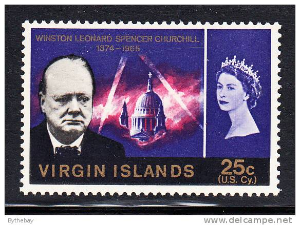 British Virgin Islands MNH Scott #166 25c Churchill Memorial Issue - Iles Vièrges Britanniques