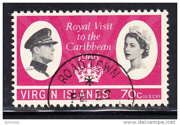 British Virgin Islands Used Scott #168 70c Royal Visit To The Caribbean - Iles Vièrges Britanniques