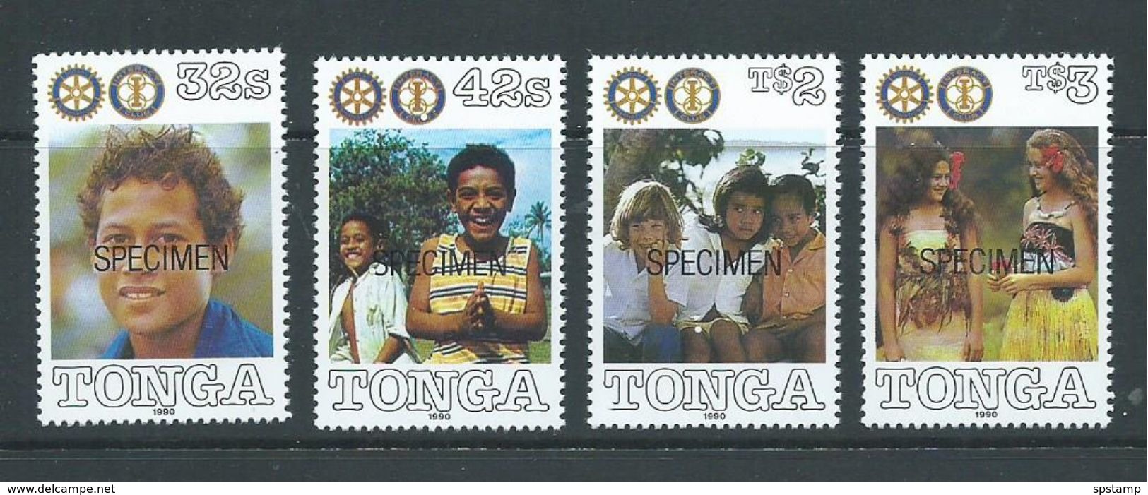 Tonga 1990 Rotary Set 4 MNH  Specimen Overprint - Tonga (1970-...)