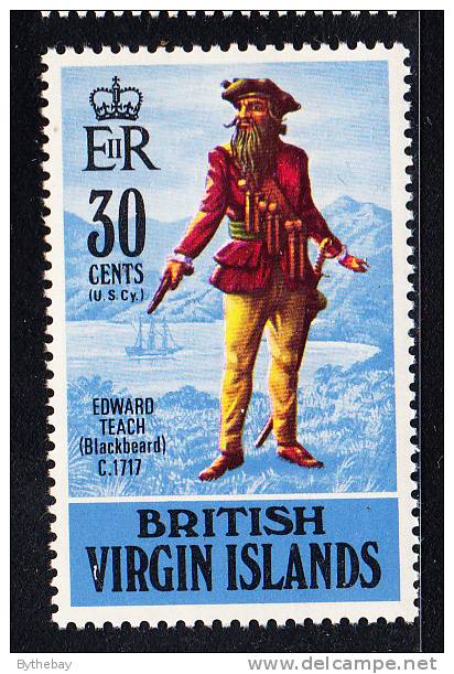 British Virgin Islands MNH Scott #231 30c Blackbeard - Pirates - Iles Vièrges Britanniques