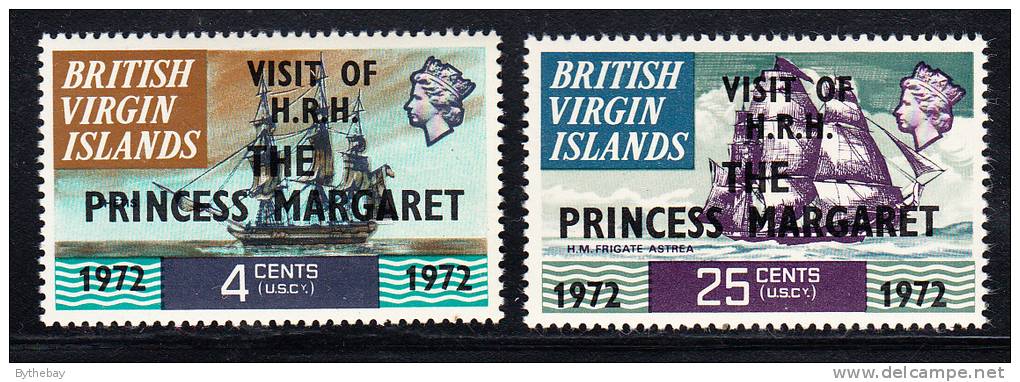 British Virgin Islands MNH Scott #235-#236 Visit Of Princess Margaret - Iles Vièrges Britanniques