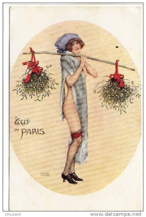 Carte Postale Ancienne Illustrateur Raphael Kirchner - Le Gui De Paris - Kirchner, Raphael