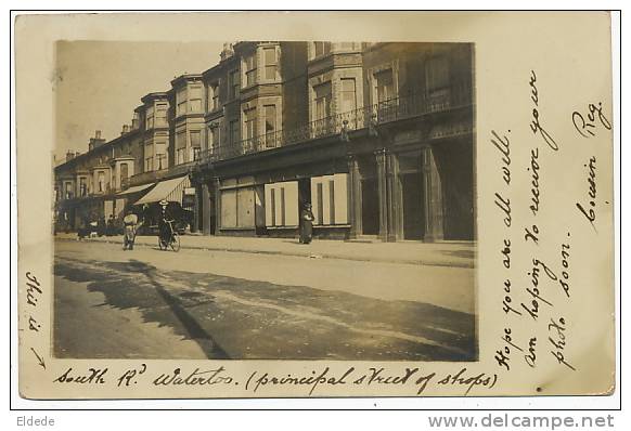 Waterloo South Road Real Photo P. Used 1907 To Montevideo Uruguay - Altri & Non Classificati