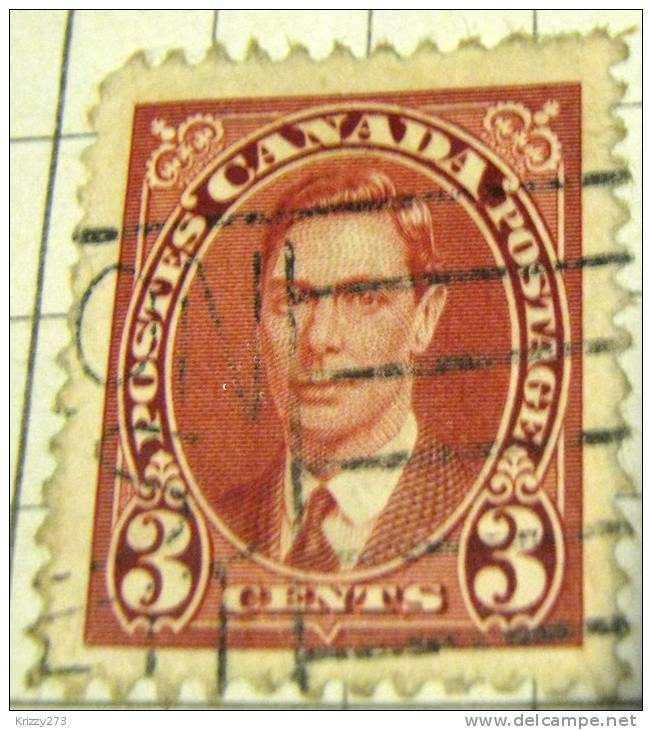 Canada 1937 King George VI 3c - Used - Usati