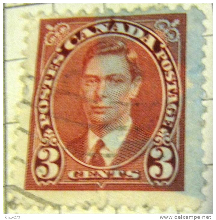 Canada 1937 King George VI 3c - Used - Used Stamps