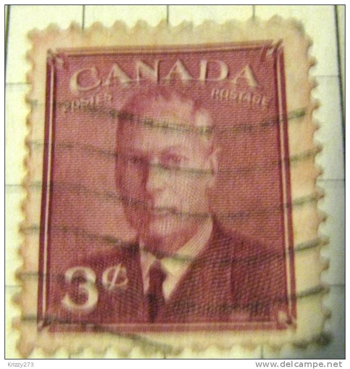 Canada 1949 King George VI 3c - Used - Used Stamps