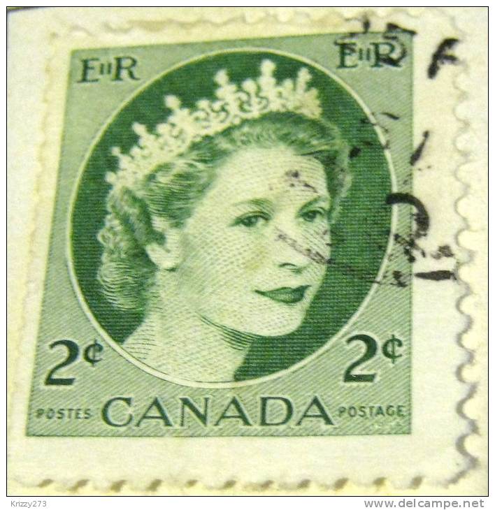 Canada 1954 Queen Elizabeth II 2c - Used - Gebruikt