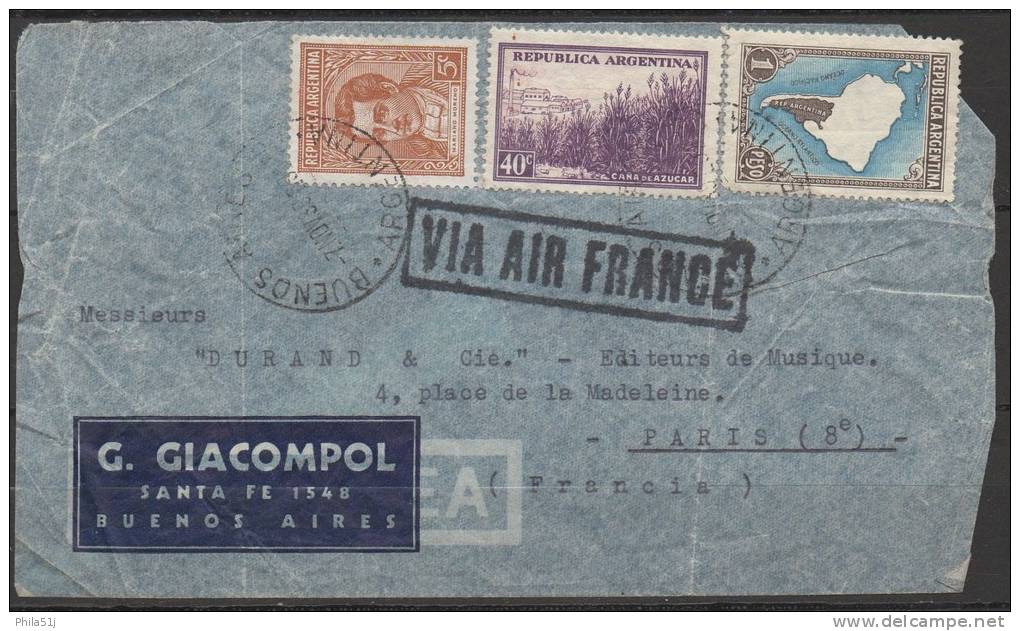 ARGENTINE  ENVELOPPE De 1939__OBL VOIR SCAN - Storia Postale