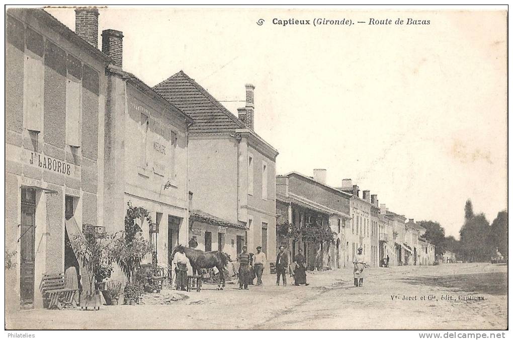 CAPTIEUX   ROUTE DE BAZAS  1904 - Autres & Non Classés