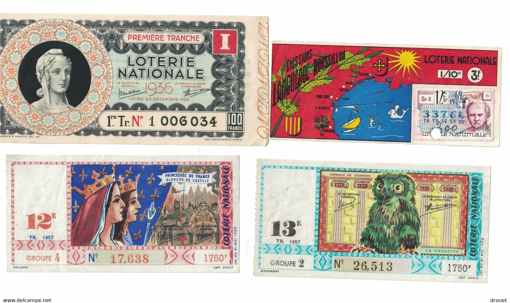 LOTERIE NATIONALE -  10 BILLETS - Lottery Tickets