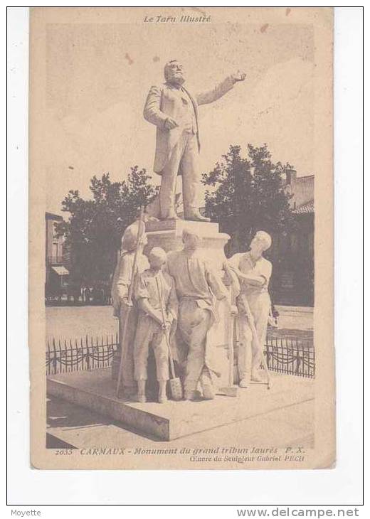 CPA-81-CARMAUX-1928-MONUMENT DU GRAND TRIBUN JAURES-P.X - Carmaux