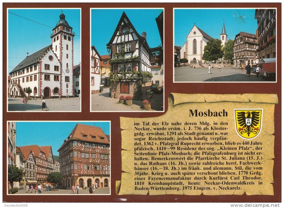 ZS32073 Germany Mosbach Neckar Multiviews Used Perfect Shape Back Scan At Request - Mosbach