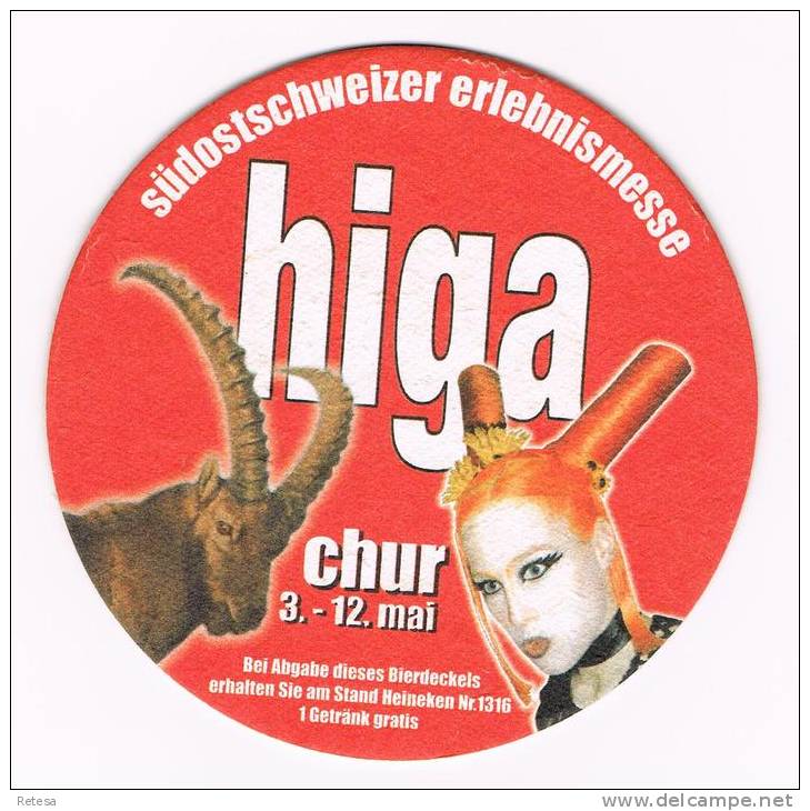 ZWITSERLAND   BIERVILTJE  CALANDA BRAU  HIGA  CHUR - Sous-bocks