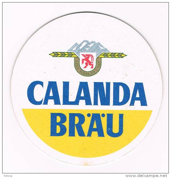 ZWITSERLAND   BIERVILTJE  CALANDA  EDELBRAU - Sous-bocks