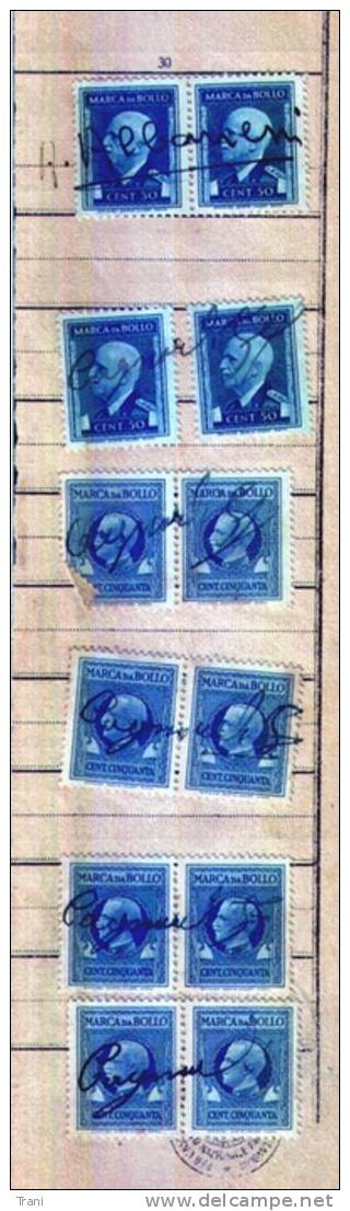 MARCHE DA BOLLO SU RITAGLIO - (1) - Revenue Stamps