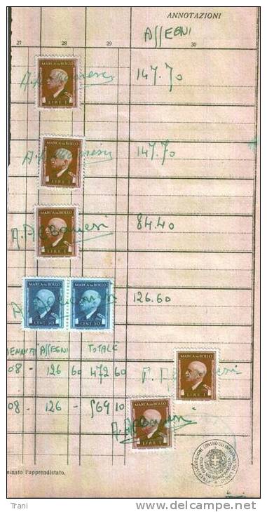 MARCHE DA BOLLO SU RITAGLIO - (2) - Revenue Stamps