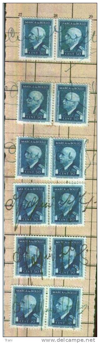 MARCHE DA BOLLO SU RITAGLIO - (5) - Revenue Stamps