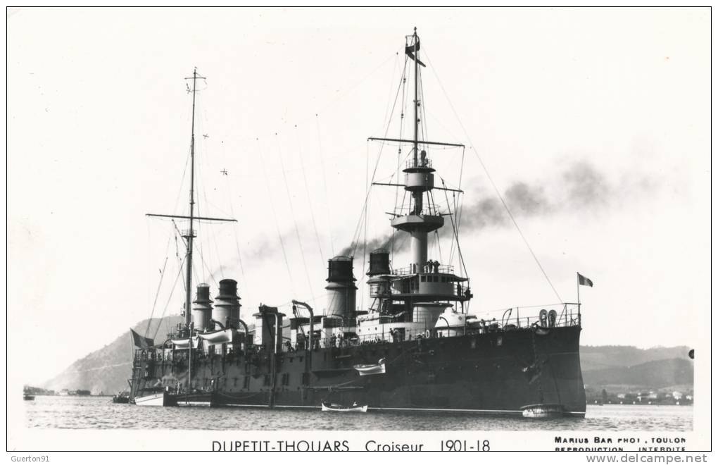( CPA BATEAUX DE GUERRE )    DUPETIT-THOUARS  /  Croiseur  1901-18  - - Guerra