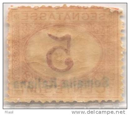 SI53D Italia Italy  Regno Colonie Segnatasse 1920 5 C. - Soprastampato Somalia Italiana, In Basso Nuovo MNH - Somalië