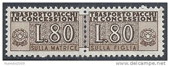 1955-81 ITALIA PACCHI IN CONCESSIONE STELLE 80 LIRE MNH ** - RR10336 - Consigned Parcels