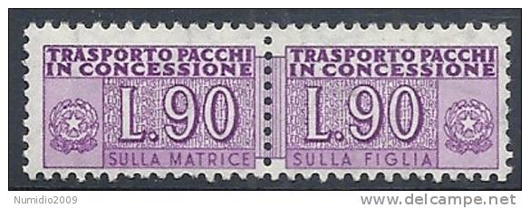 1955-81 ITALIA PACCHI IN CONCESSIONE STELLE 90 LIRE MNH ** - RR10340-2 - Pacchi In Concessione