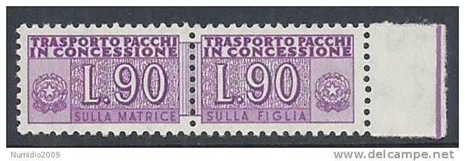 1955-81 ITALIA PACCHI IN CONCESSIONE STELLE 90 LIRE MNH ** - RR10340-6 - Colis-concession