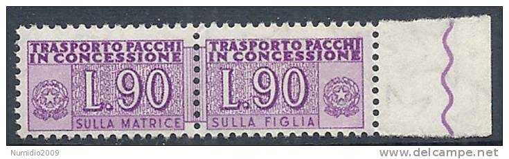 1955-81 ITALIA PACCHI IN CONCESSIONE STELLE 90 LIRE MNH ** - RR10341 - Colis-concession