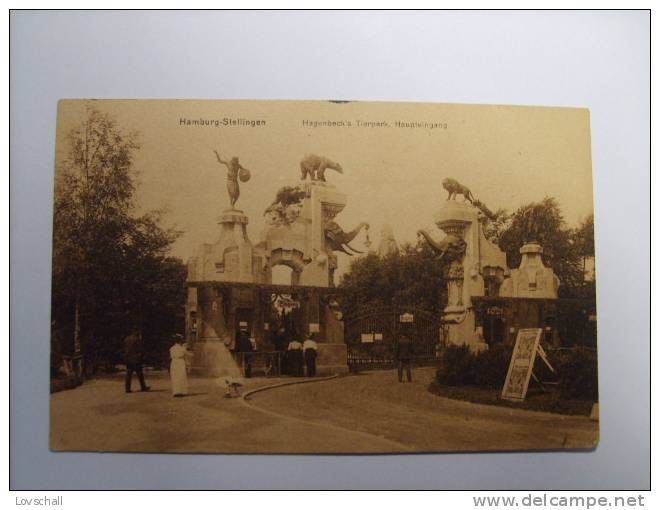 Hamburg-Stellingen. - Hagenbeck´s Tierpark. Haupteingang. (20 - 1 - 1920) - Stellingen
