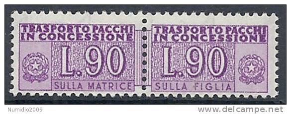 1955-81 ITALIA PACCHI IN CONCESSIONE STELLE 90 LIRE MNH ** - RR10341-2 - Pacchi In Concessione