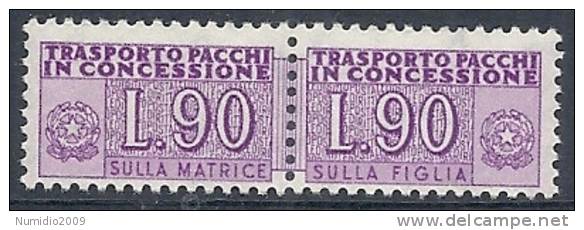 1955-81 ITALIA PACCHI IN CONCESSIONE STELLE 90 LIRE MNH ** - RR10341-3 - Pacchi In Concessione