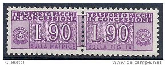 1955-81 ITALIA PACCHI IN CONCESSIONE STELLE 90 LIRE MNH ** - RR10342 - Colis-concession