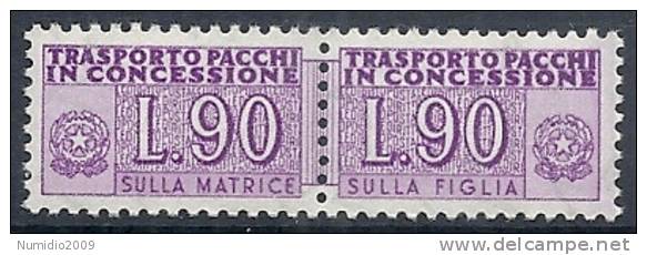 1955-81 ITALIA PACCHI IN CONCESSIONE STELLE 90 LIRE MNH ** - RR10342-2 - Pacchi In Concessione