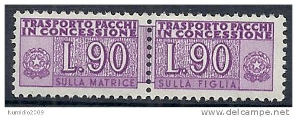 1955-81 ITALIA PACCHI IN CONCESSIONE STELLE 90 LIRE MNH ** - RR10342-3 - Colis-concession