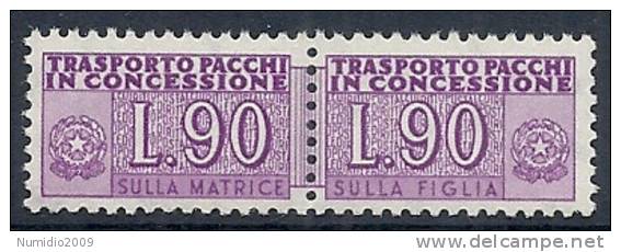 1955-81 ITALIA PACCHI IN CONCESSIONE STELLE 90 LIRE MNH ** - RR10343 - Colis-concession