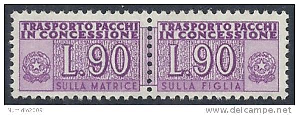 1955-81 ITALIA PACCHI IN CONCESSIONE STELLE 90 LIRE MNH ** - RR10343-2 - Colis-concession