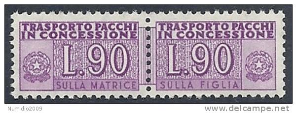 1955-81 ITALIA PACCHI IN CONCESSIONE STELLE 90 LIRE MNH ** - RR10343-3 - Consigned Parcels