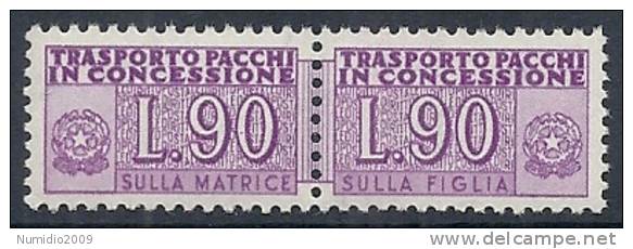 1955-81 ITALIA PACCHI IN CONCESSIONE STELLE 90 LIRE MNH ** - RR10344-2 - Consigned Parcels